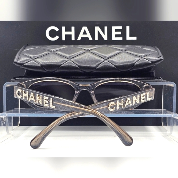 CHANEL RECTANGLE 71280A s1746 Silver Trendy Sunglasses - Picture 4 of 16